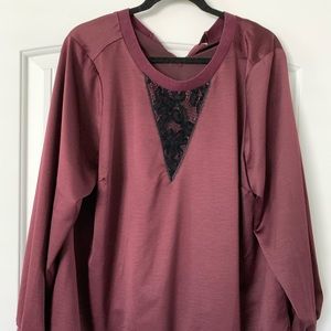 Silky purple sweater